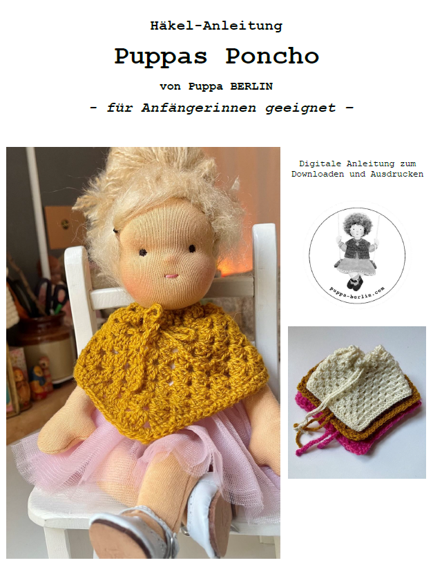 SET aus 2 digitalen Anleitungen: Puppas LIEBLING & Puppas PONCHO (PDF-Download)