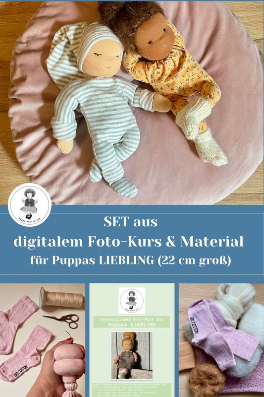 SET Puppas LIEBLING: Materialpaket & digitaler Foto-Kurs  (inkl. Schnittmustern)