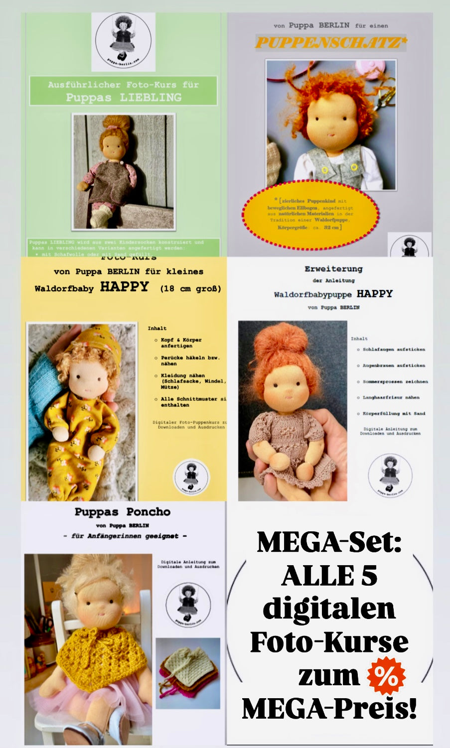 MEGA SET aus FÜNF digitalen Anleitungen