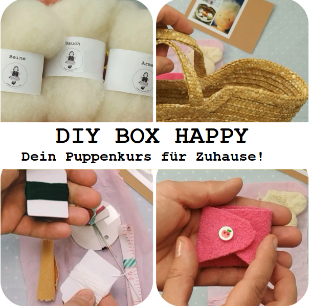 DIY BOX  HAPPY (kleines Waldorfbaby 18 cm)