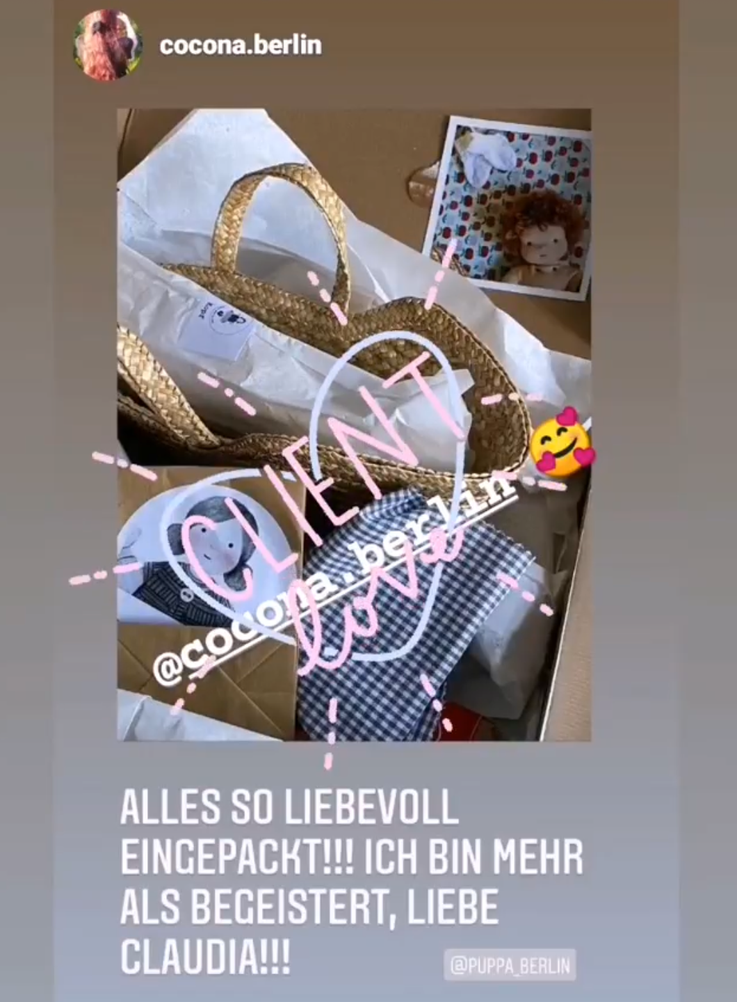 DIY BOX  HAPPY (kleines Waldorfbaby 18 cm)